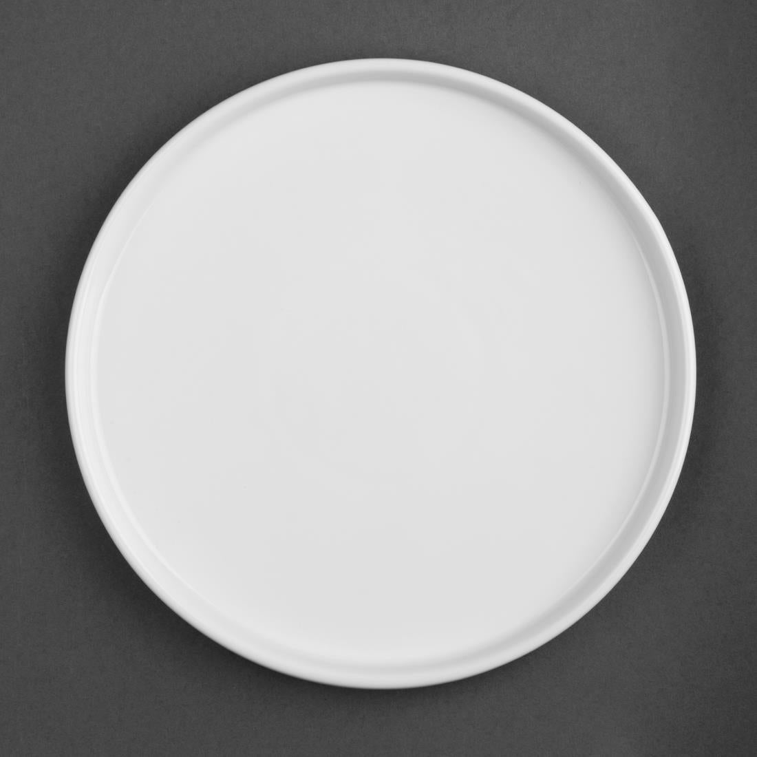Olympia Whiteware Flat Round Plates 268mm (Pack of 4) - FW814 Olympia