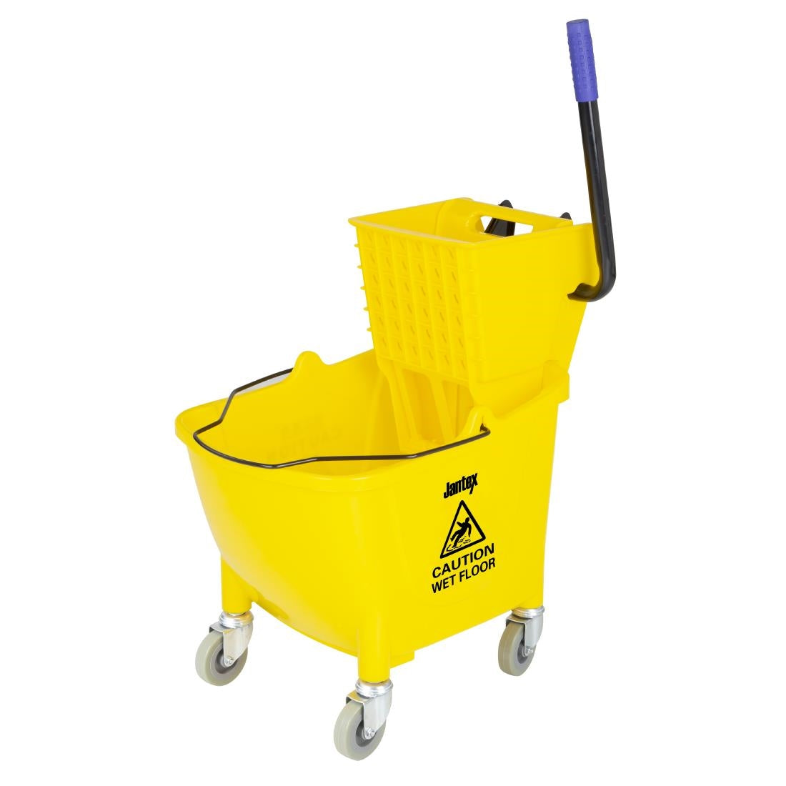 Jantex 30ltr Mop Bucket with Foot Pedal release - Yellow - FW866 Jantex