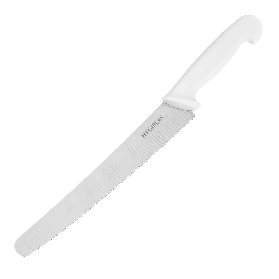 Hygiplas Serrated Pastry Knife White 25.4cm - FX127 Hygiplas
