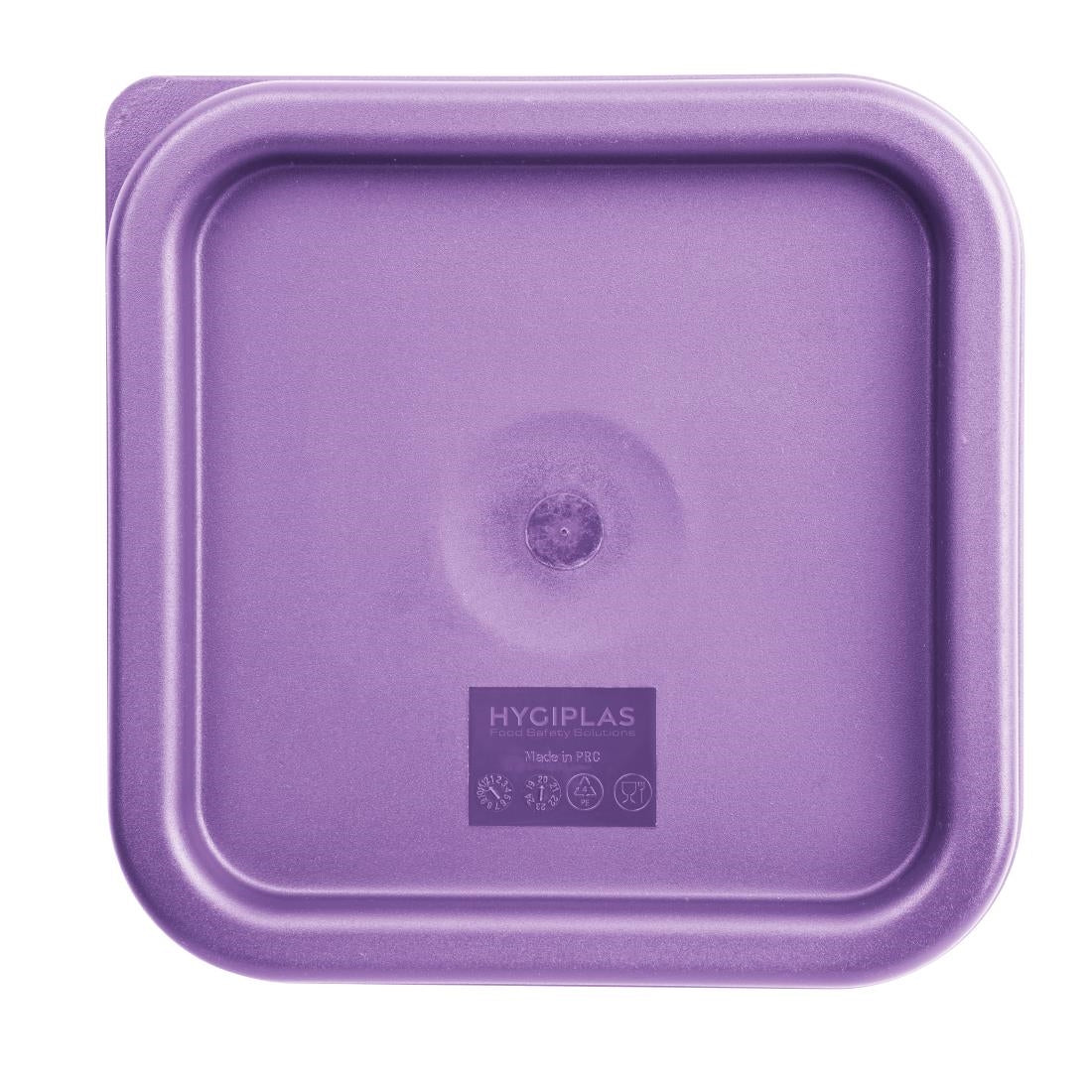 Hygiplas Square Food Storage Container Lid Purple Small - FX143 Hygiplas