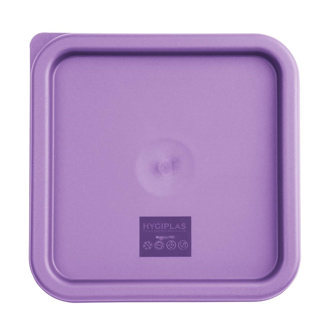 Hygiplas Square Food Storage Container Lid Purple Medium - FX144 Hygiplas