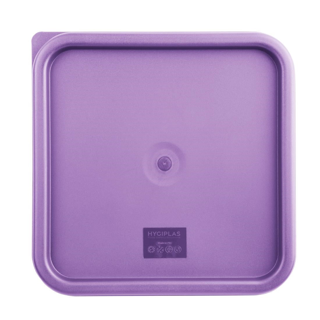 Hygiplas Square Food Storage Container Lid Purple Large - FX145 Hygiplas