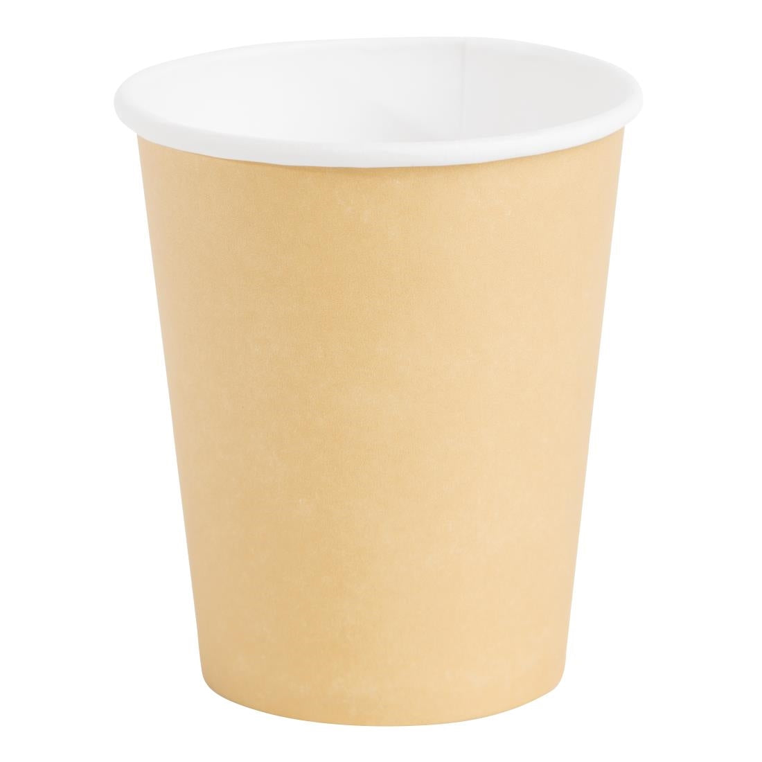 Fiesta Recyclable Coffee Cups Single Wall Kraft 225ml / 8oz (Pack of 1000) - GF030 Fiesta
