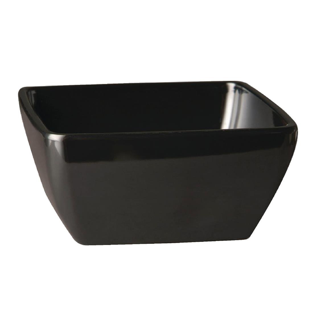 APS Pure Melamine Black Square Bowl 125mm - GF135 APS