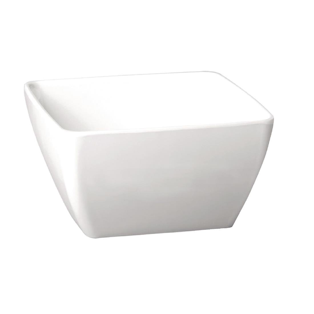 APS Pure Melamine White Square Bowl 190mm - GF136 APS