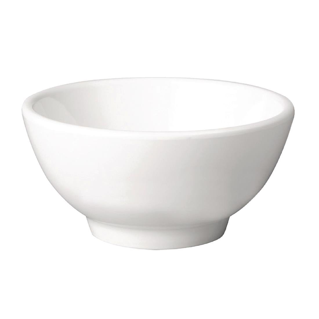 APS Pure Melamine White Round Bowl 130mm - GF144 APS