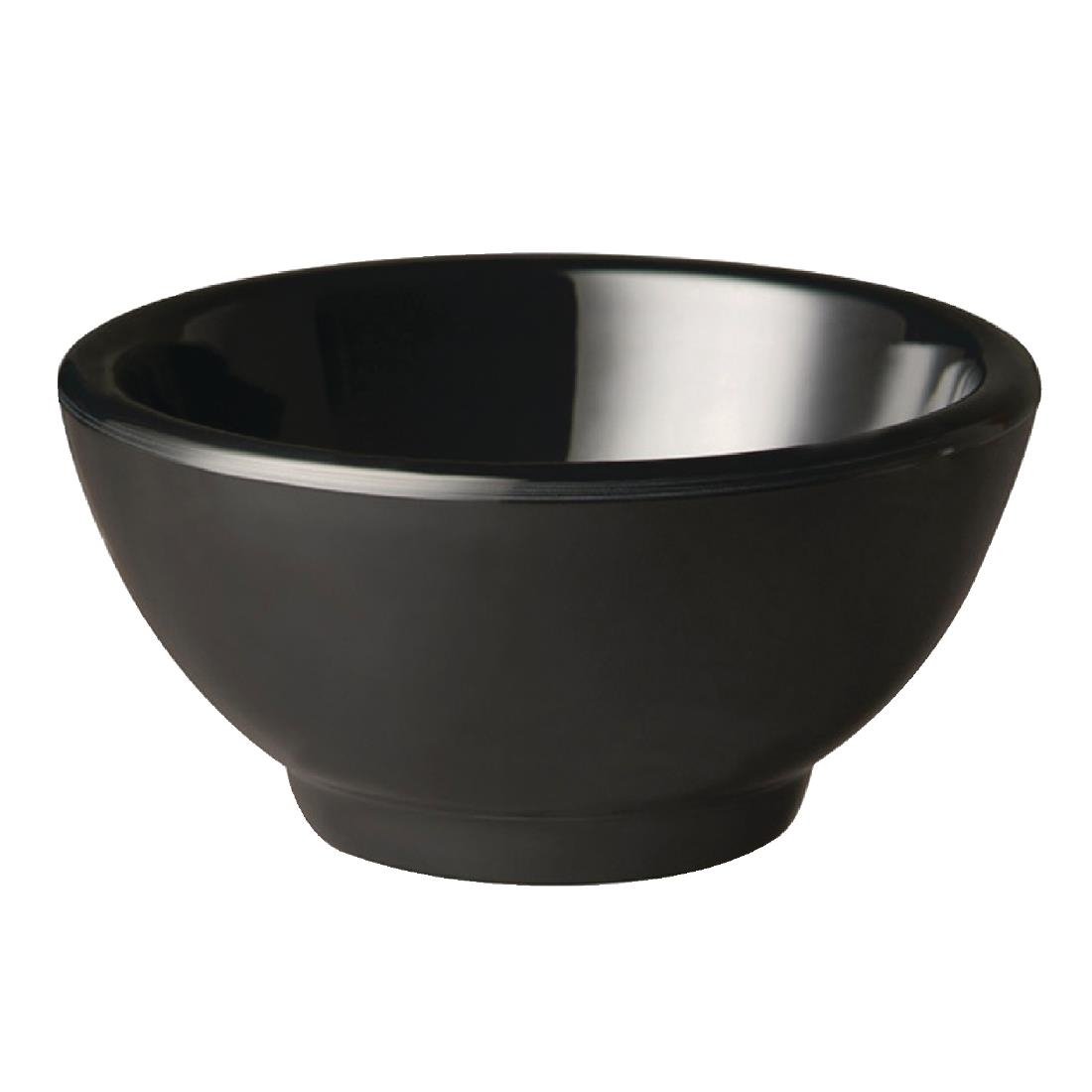 APS Pure Melamine Black Round Bowl 130mm - GF145 APS