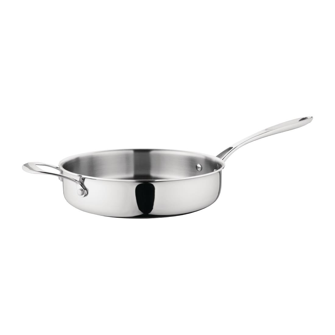 Vogue Stainless Steel & Aluminium Tri-Wall Sauté Pan 28cm - GG032 Vogue