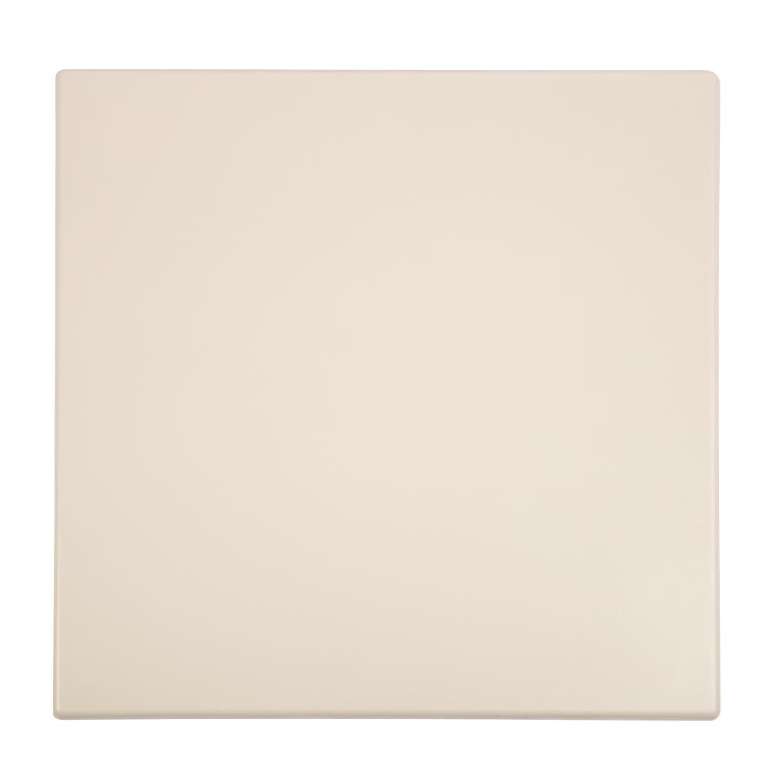 Bolero Pre-drilled Square Table Top White 600mm - GG637 Bolero