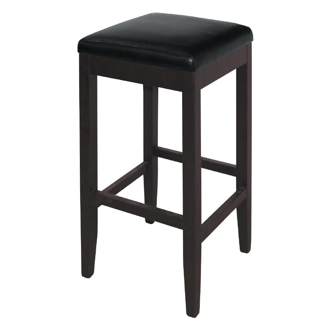 Bolero Faux Leather High Bar Stools Black (Pack of 2) - GG648 Bolero