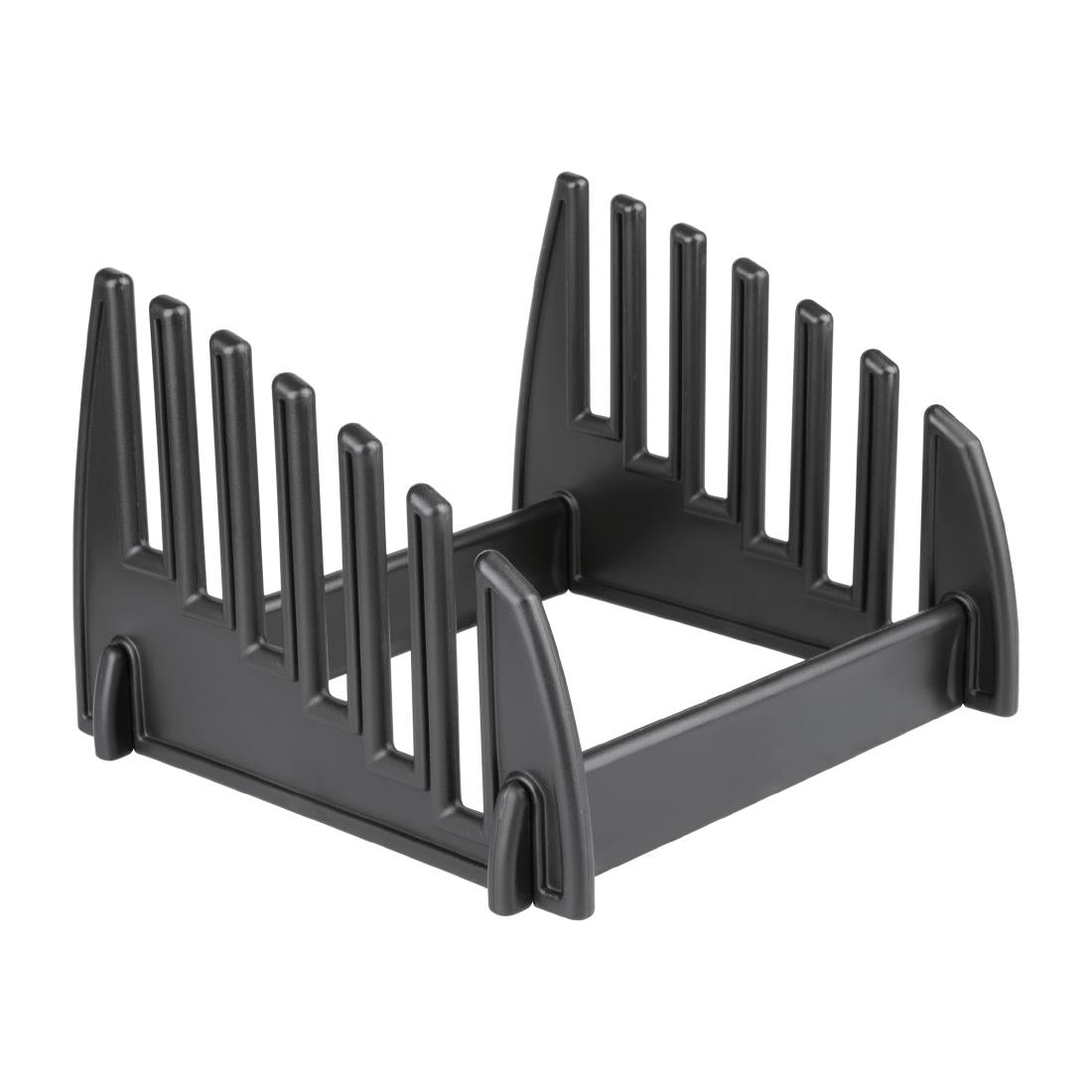 Hygiplas Black Plastic Chopping Board Rack Small 6 Slots - GG698 Hygiplas