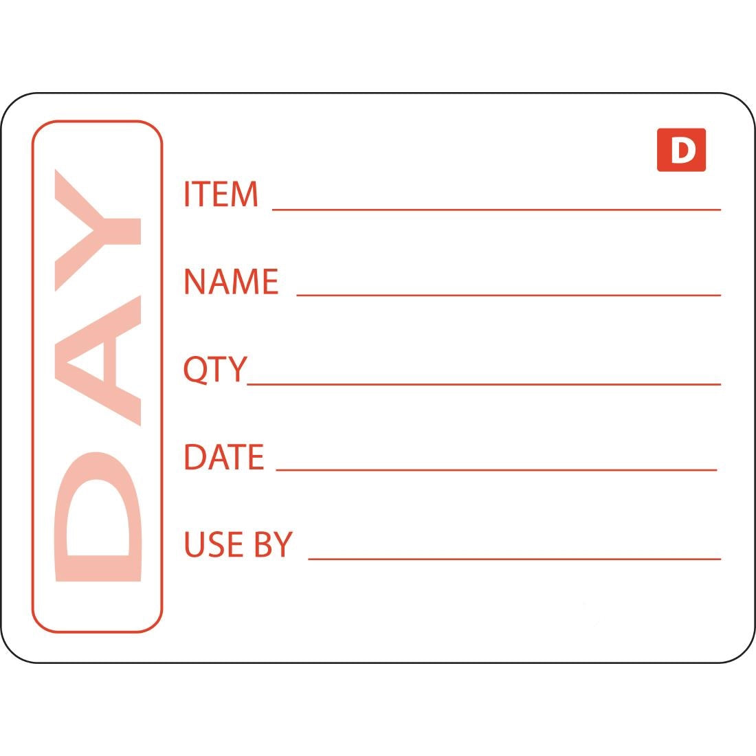 Hygiplas Dissolvable Prepared Food Labels (Pack of 250) - GH350 Hygiplas