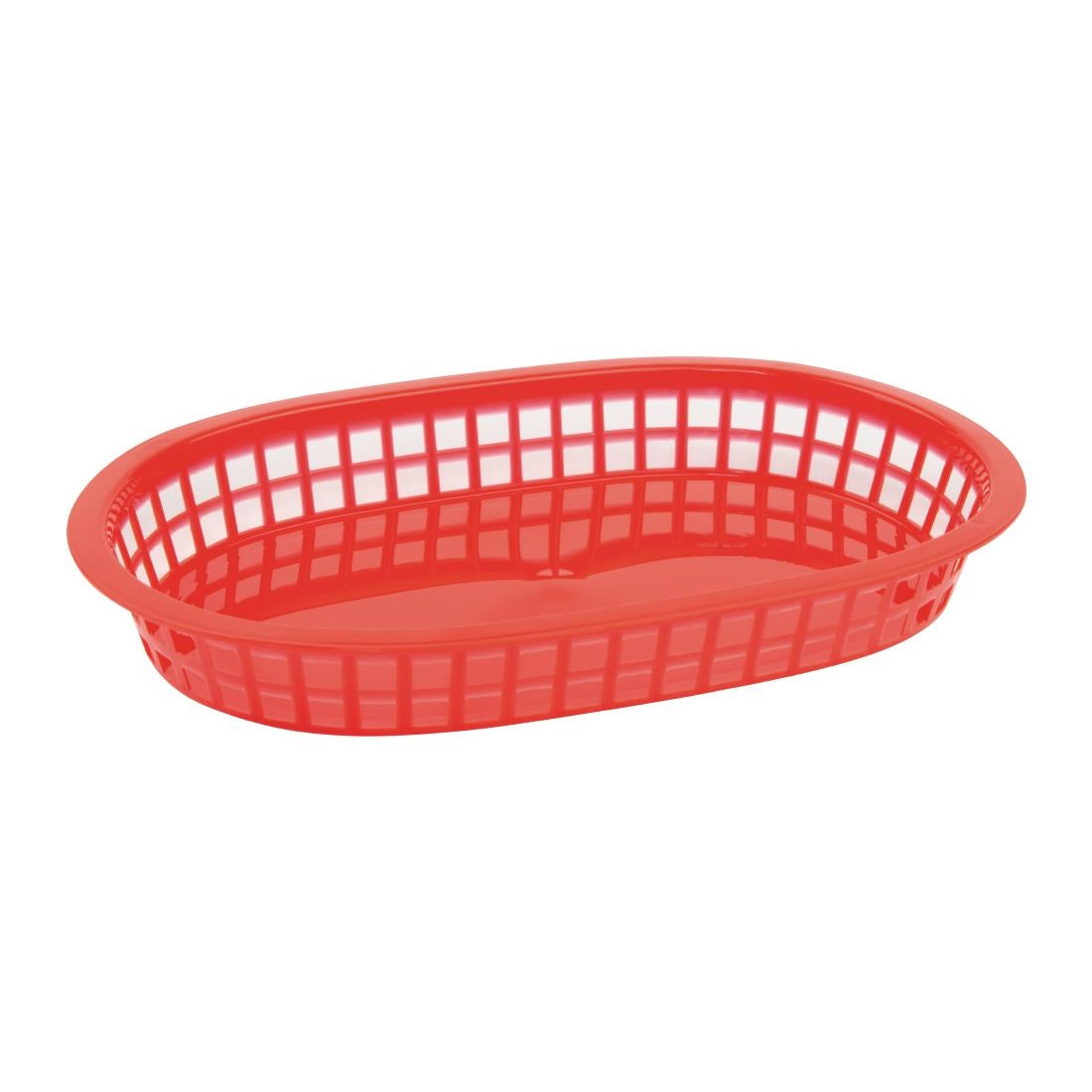 Olympia Oval Polypropylene Food Basket Red (Pack of 6) - GH967 Olympia