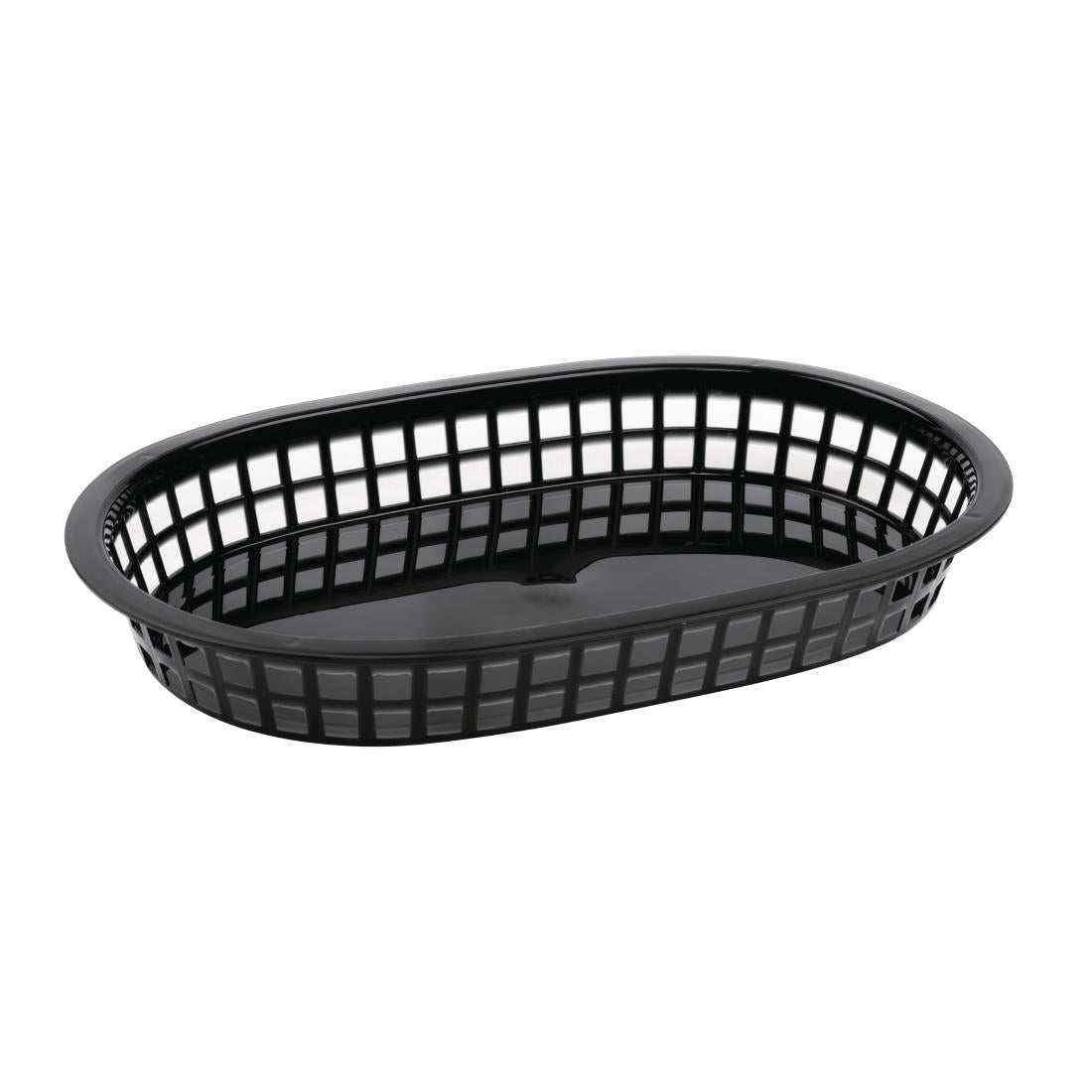 Olympia Oval Polypropylene Food Basket Black (Pack of 6) - GH969 Olympia