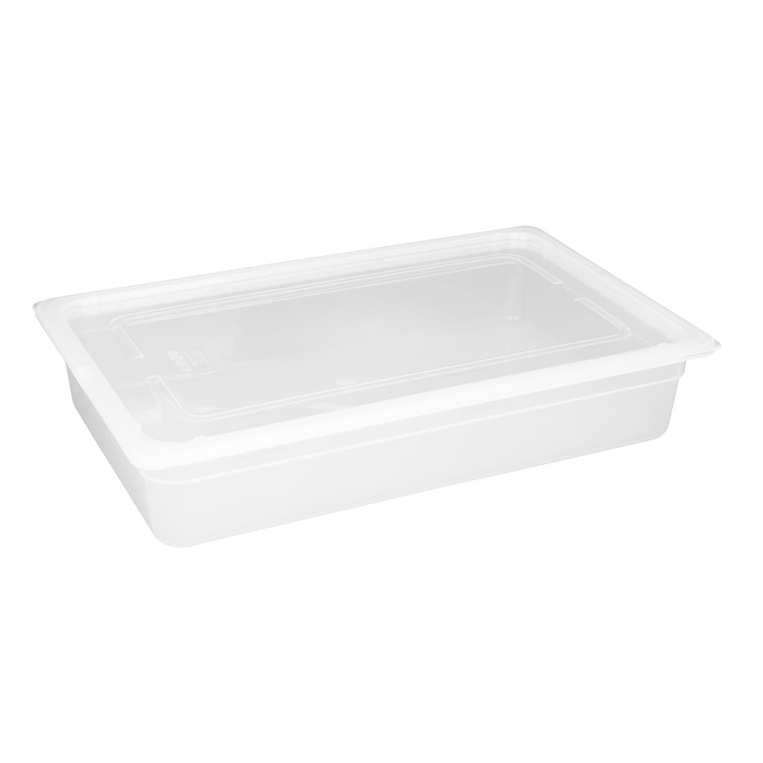 Vogue Polypropylene 1/1 Gastronorm Container with Lid 100mm (Pack of 2) - GJ511 Vogue