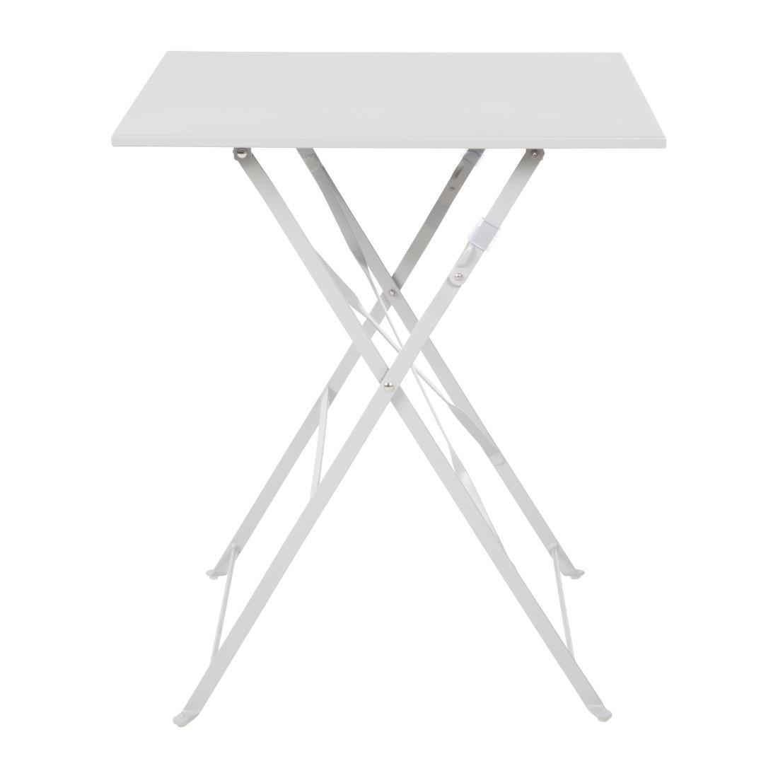 Bolero Perth Grey Pavement Style Steel Table Square 600mm - GK988 Bolero