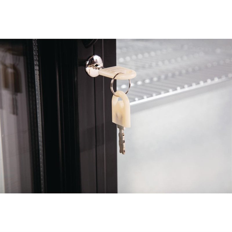 Polar Barkühlschrank 330 l – 3 Glasschiebetüren – Schwarz – 270 Flaschen – abschließbar – GL006