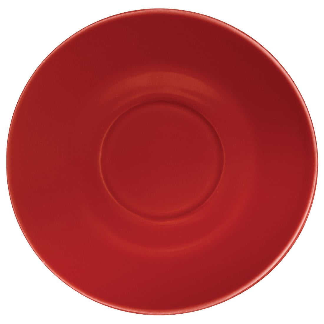 Olympia Cafe Saucer Red (Fits GK073) - 158mm 6 1/4" (Box 12) - GL047 Olympia