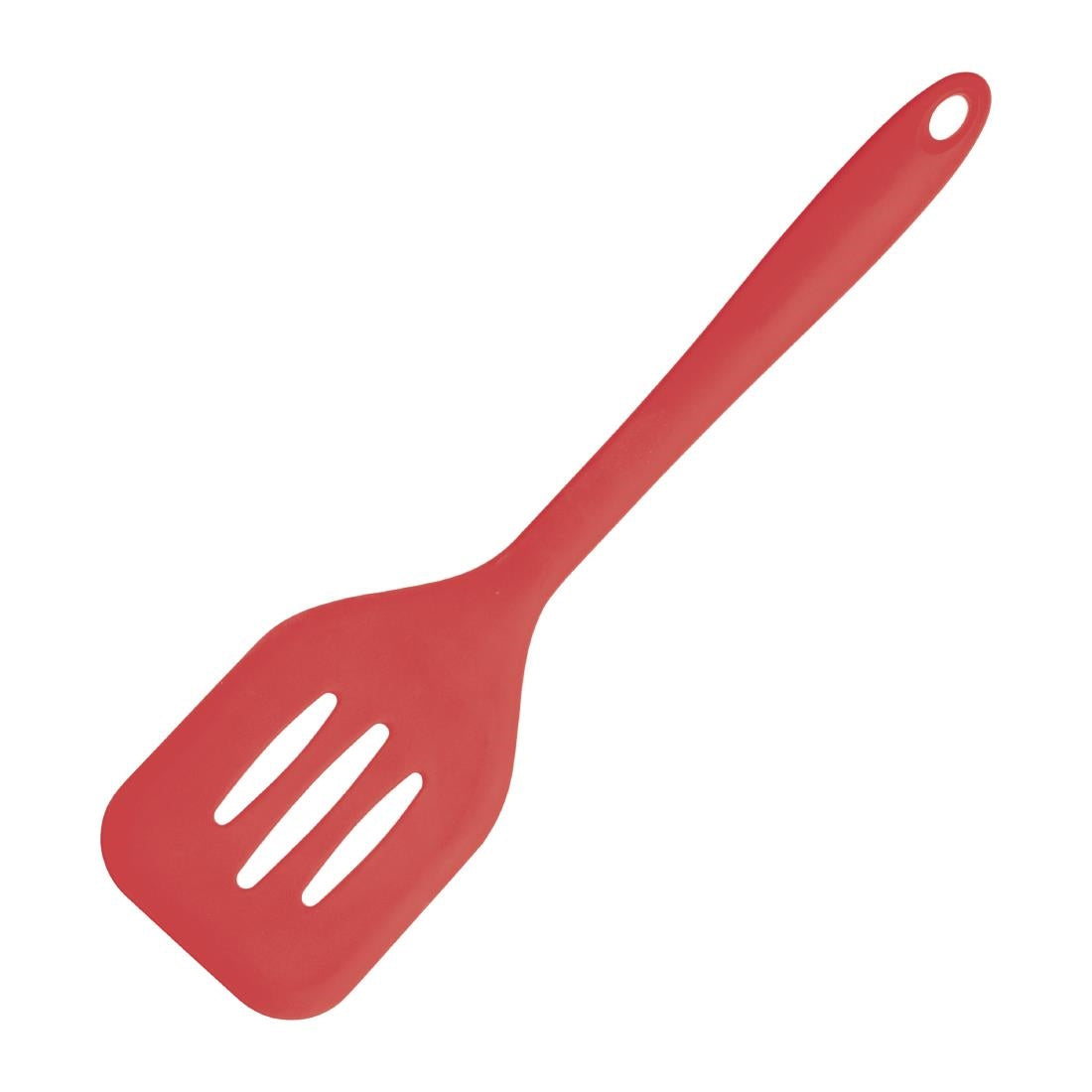 Vogue Silicone Flexible Slotted Spatula Red 31cm - GL217 Vogue