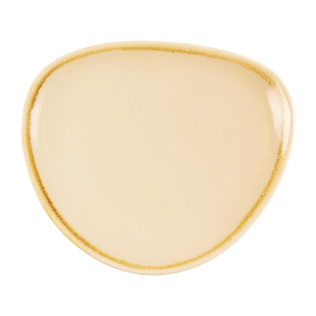 Olympia Kiln Triangular Side Plate Sandstone 165mm (Pack of 6) - GP325 Olympia