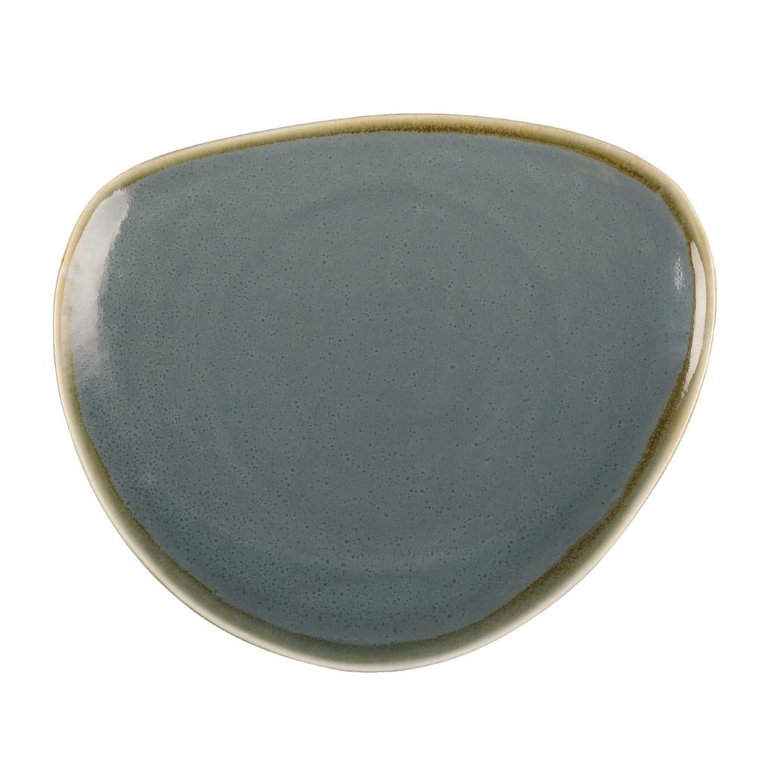 Olympia Kiln Triangular Side Plate Ocean 230mm (Pack of 6) - GP342 Olympia