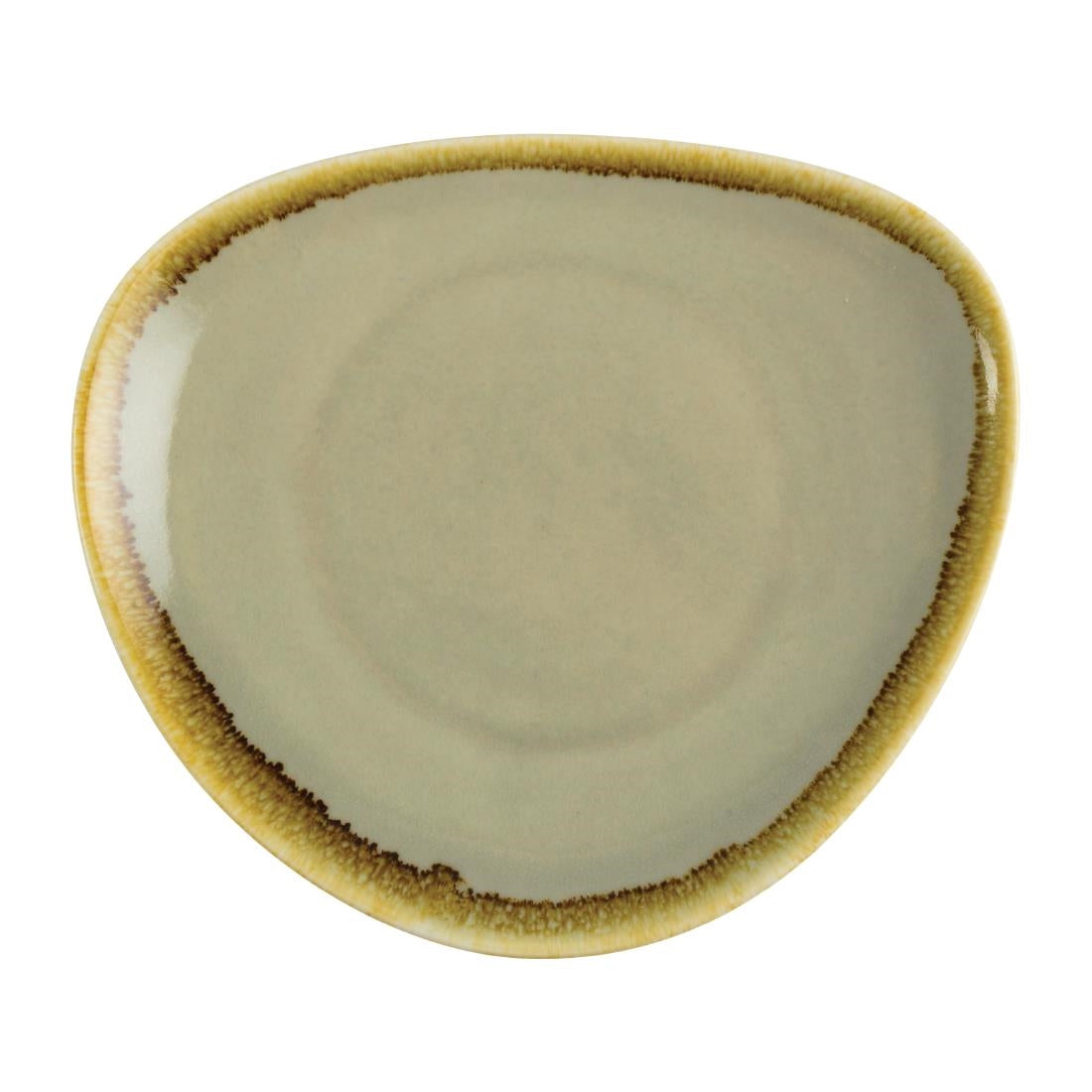 Olympia Kiln Triangular Side Plate Moss 165mm (Pack of 6) - GP472 Olympia