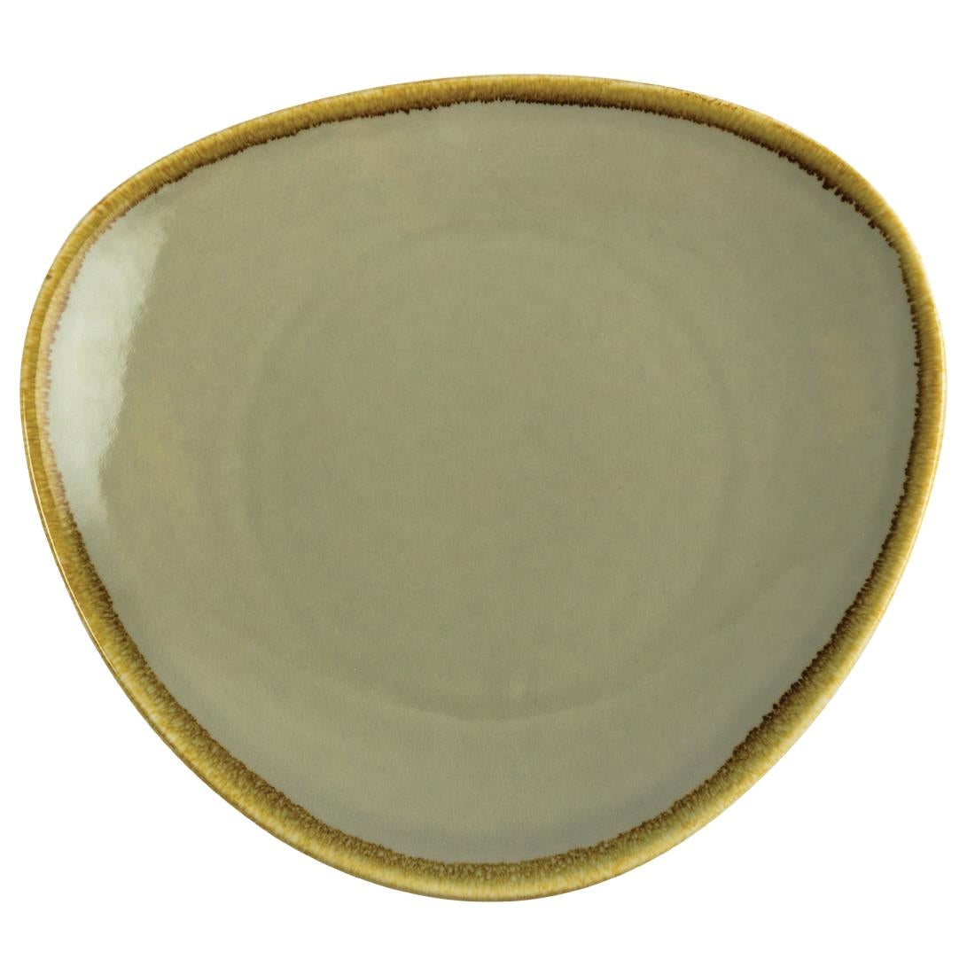 Olympia Kiln Triangular Plate Moss 280mm (Pack of 4) - GP474 Olympia