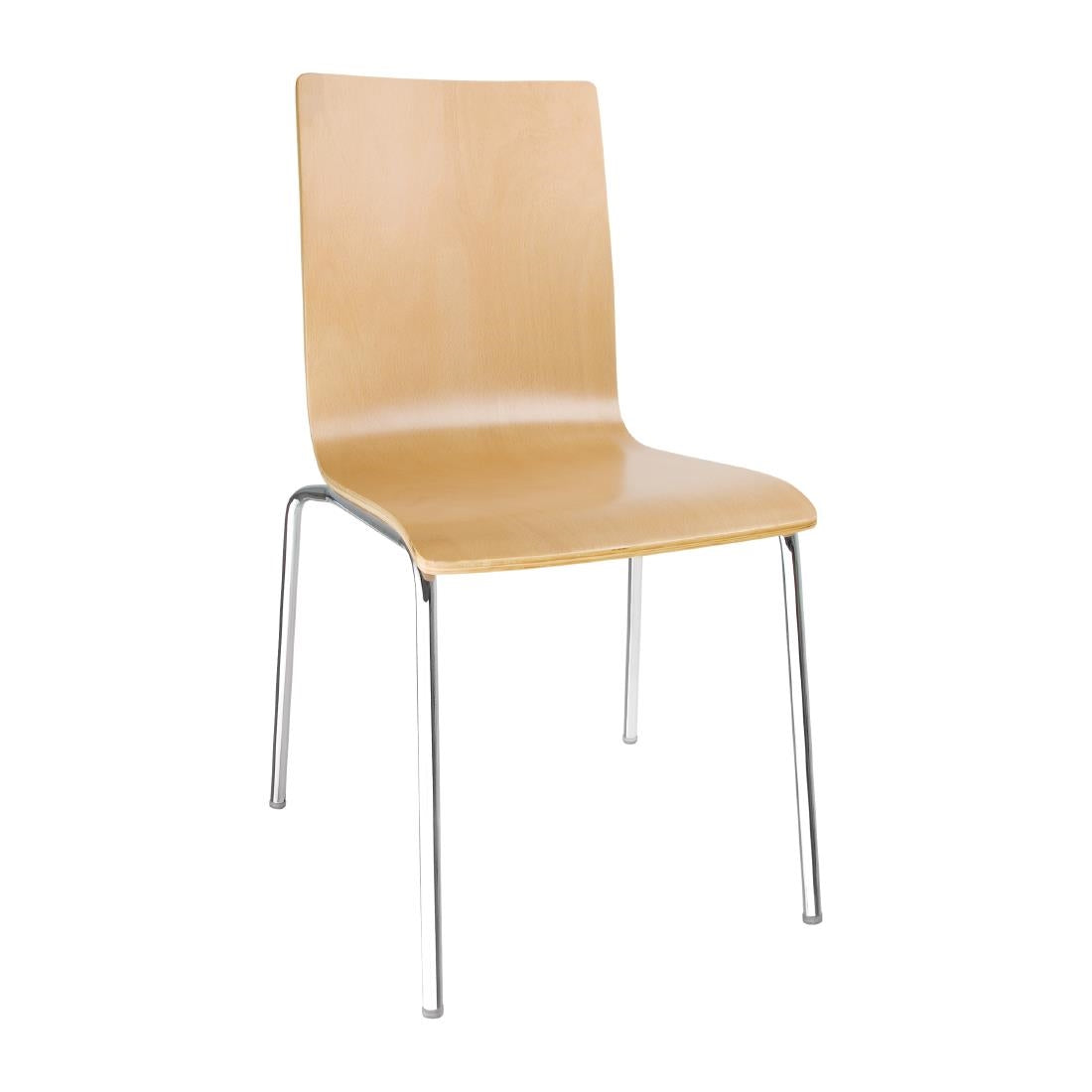 Bolero Square Back Sidechair (Natural Finish) (Pack 4) - GR342 Bolero