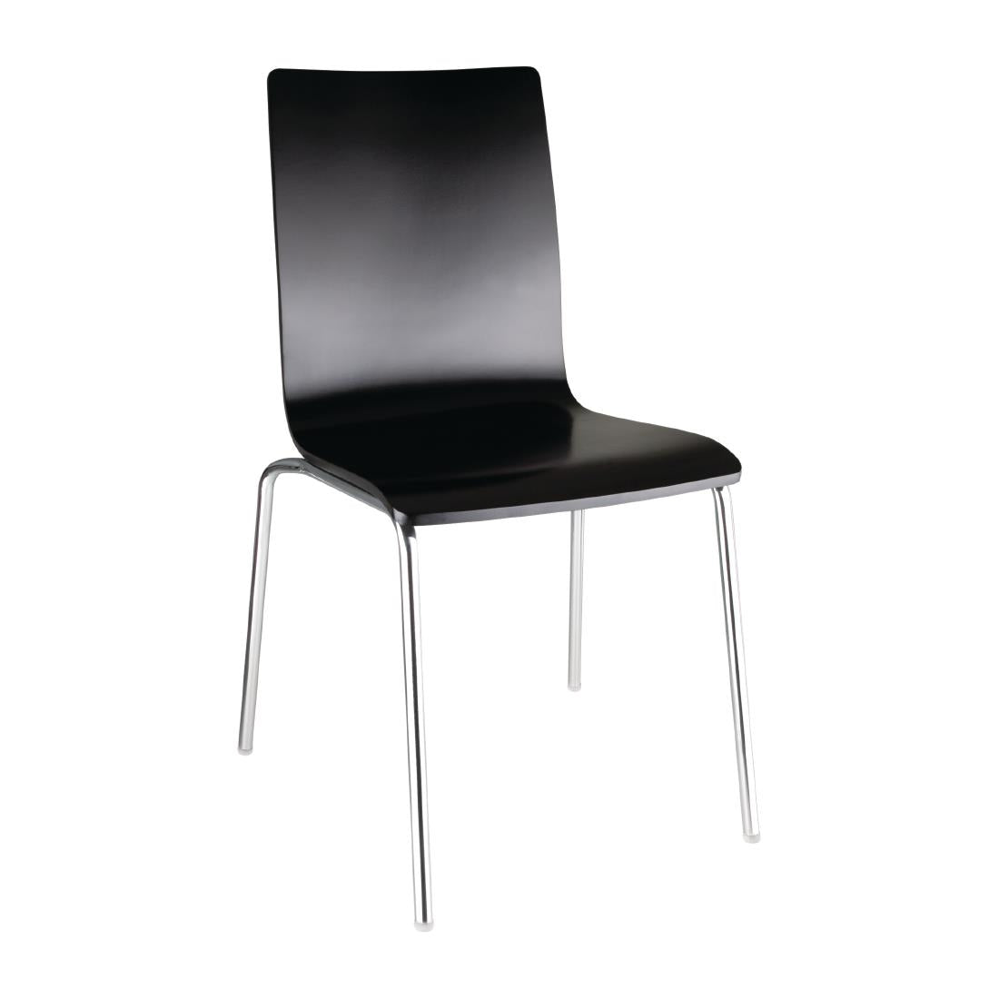 Bolero Black Square Back Side Chair (Pack of 4) - GR345 Bolero