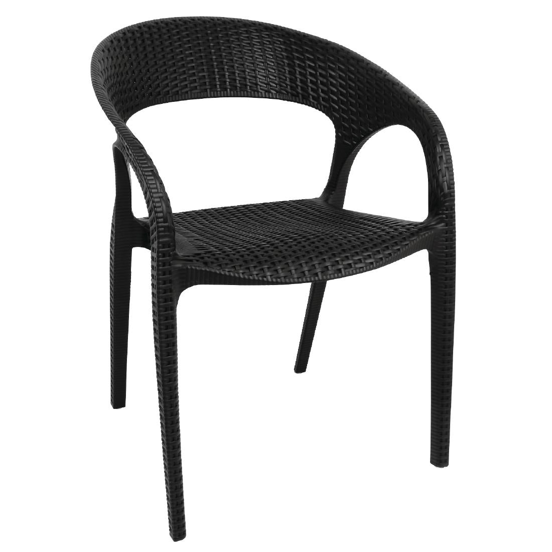 Bolero PP Rattan Wraparound Armchairs (Pack of 4) - GR363 Bolero