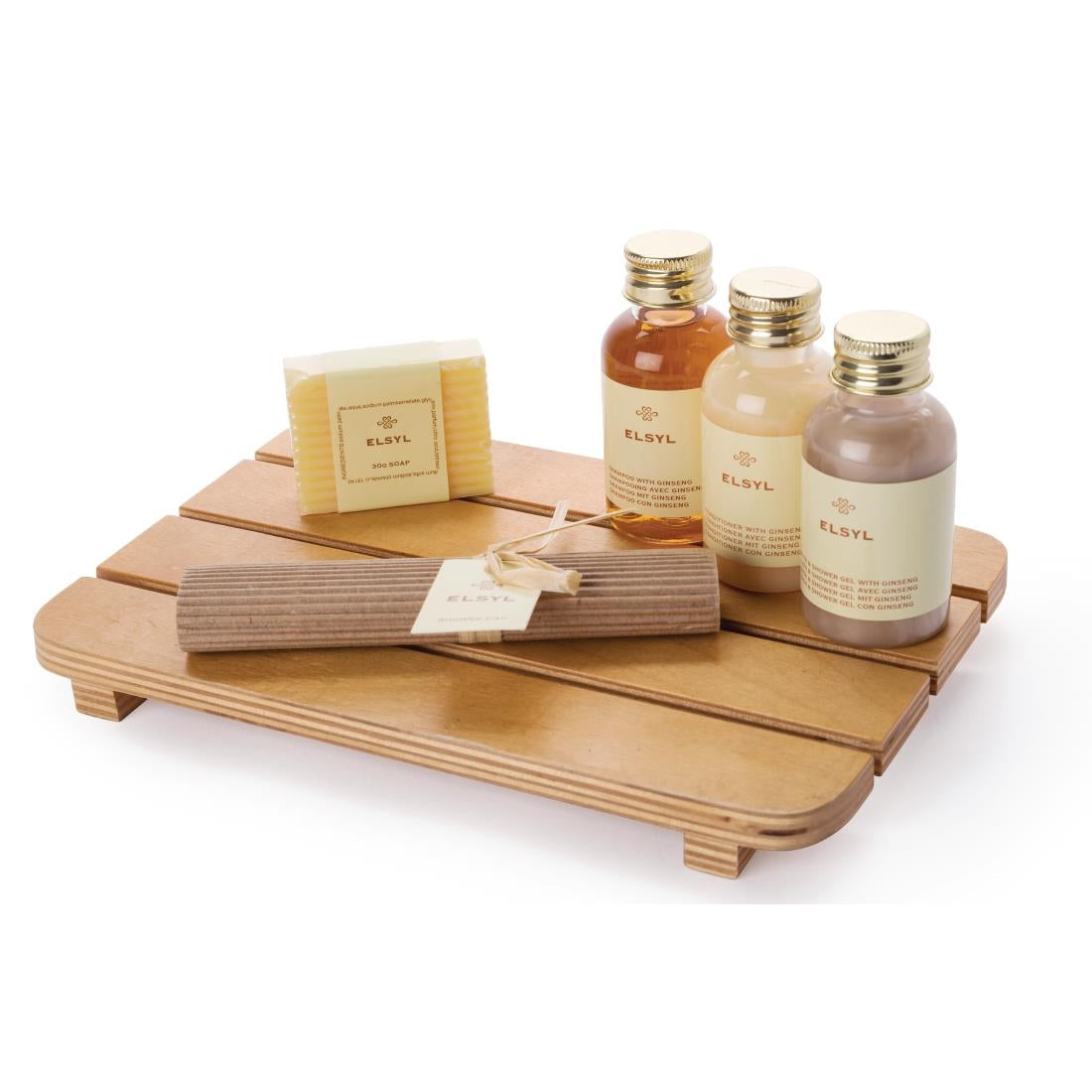 Hotel Complimentary Bolero Wooden Slatted Amenities Tray 180mm (Single) - GR388 Bolero