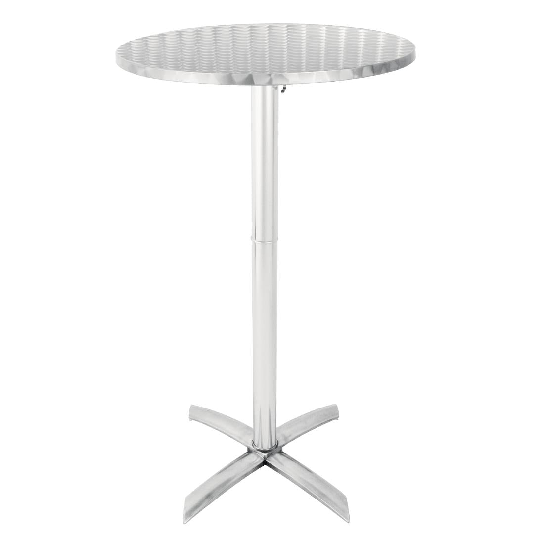 Bolero Round Flip Top Poseur Table Stainless Steel 600mm - GR396 Bolero