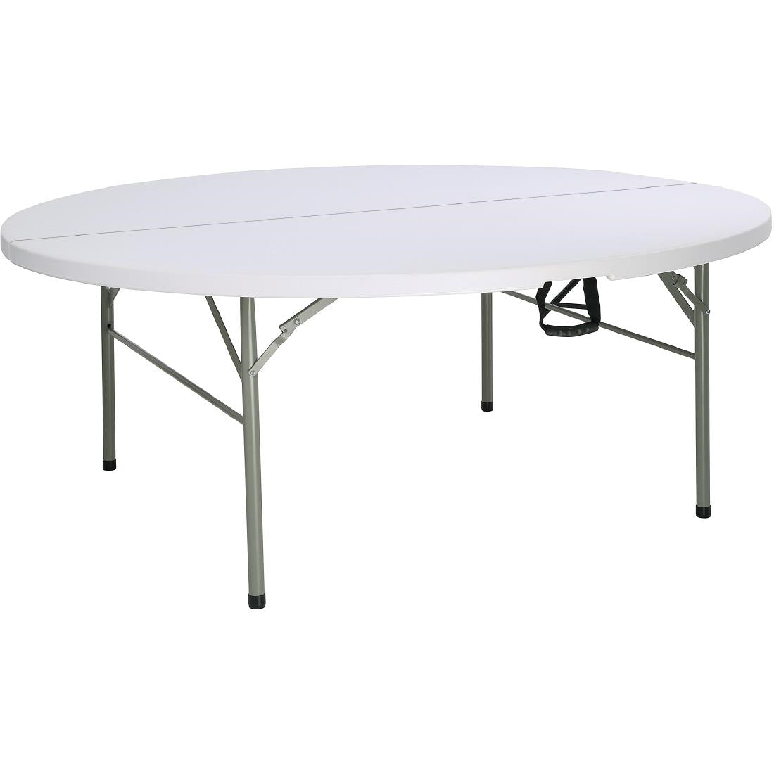 Bolero Round PE Centre Folding Table White 6ft - HC270 Bolero