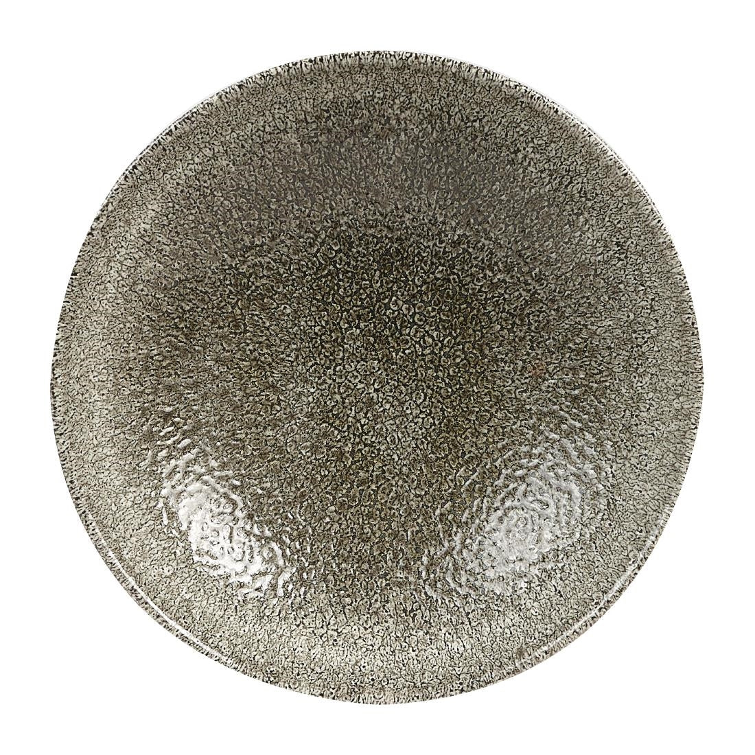 Churchill Studio Prints Raku Round Coupe Plates Quartz Black 165mm (Pack of 12) - HC770 Churchill