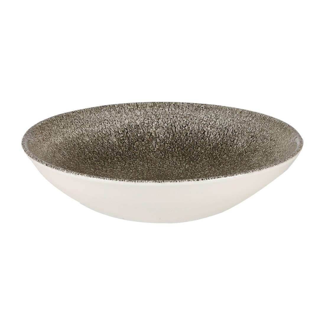 Churchill Studio Prints Raku Round Coupe Bowls Quartz Black 182mm (Pack of 12) - HC772 Churchill