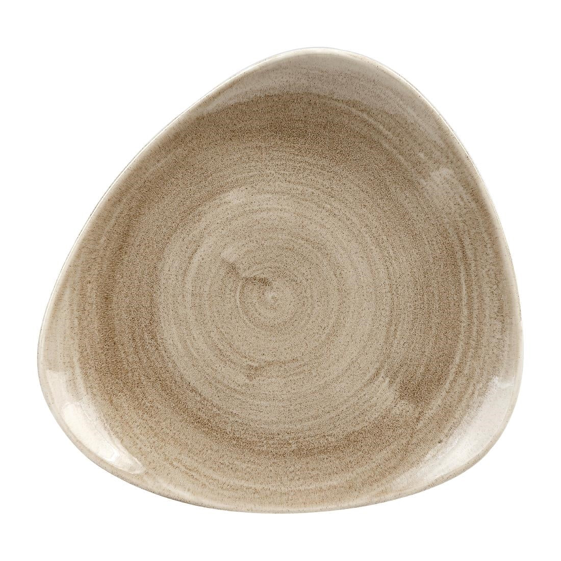 Churchill Stonecast Patina Antique Triangle Plates Taupe 229mm - HC793 Churchill