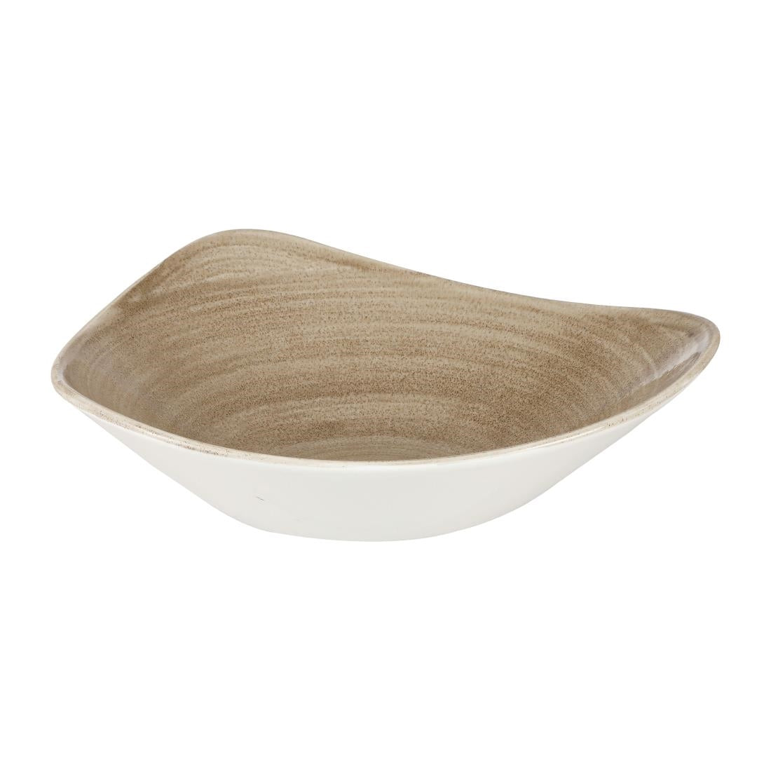 Churchill Stonecast Patina Antique Triangle Bowls Taupe 235mm - HC795 Churchill