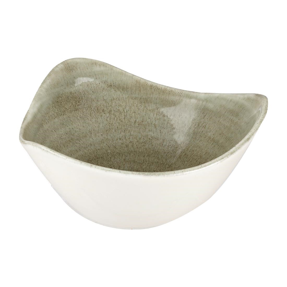 Churchill Stonecast Patina Antique Triangle Bowls Green 153mm (Pack of 12) - HC816 Churchill