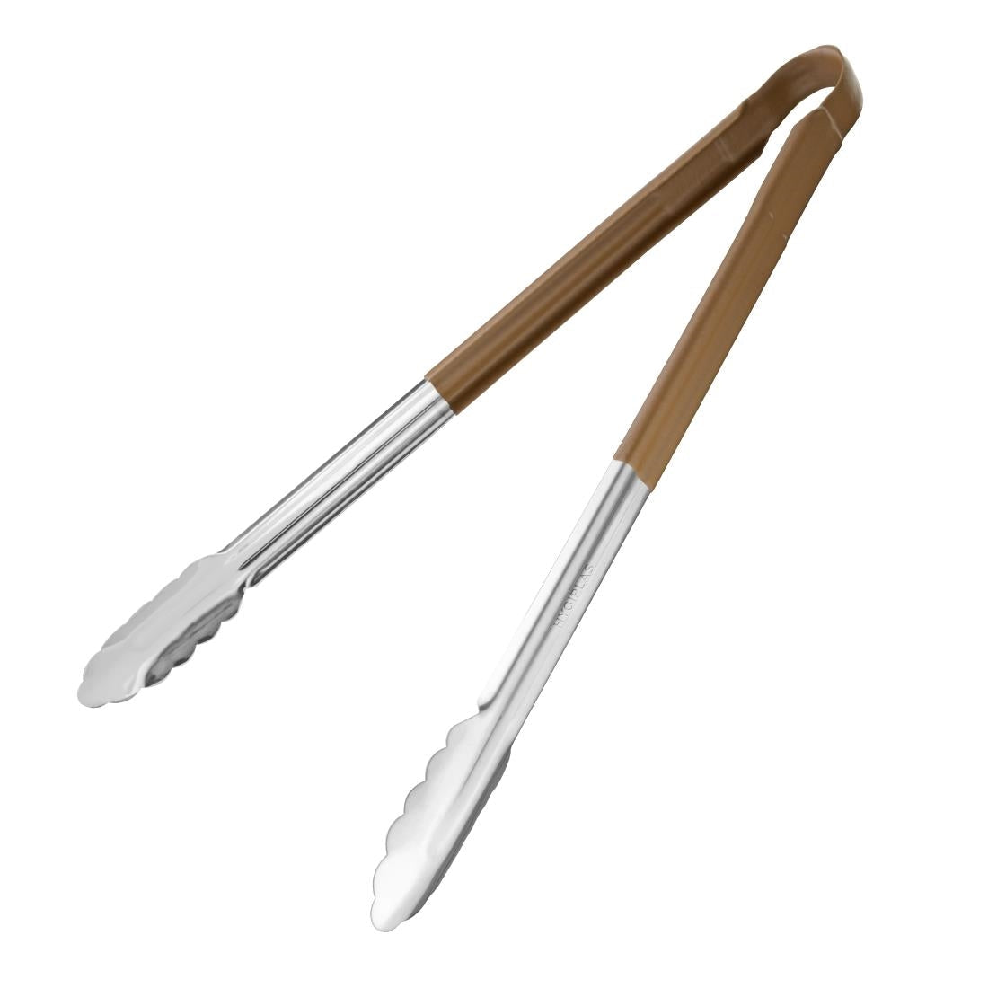 Hygiplas Colour Coded Serving Tong Brown 405mm - HC850 Hygiplas