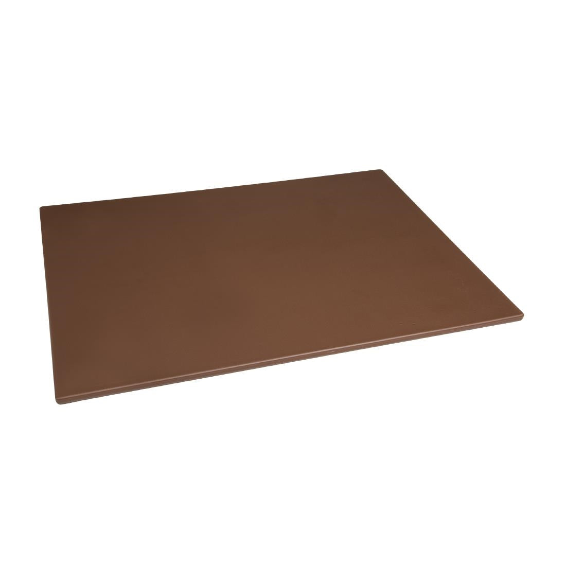 Hygiplas Low Density Brown Chopping Board Large 600x450x10mm - HC873 Hygiplas