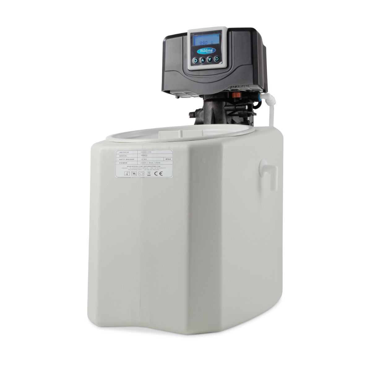 Maxima Automatic Water Softener - Descaler - 8L Resin - Digital Display - 09351105