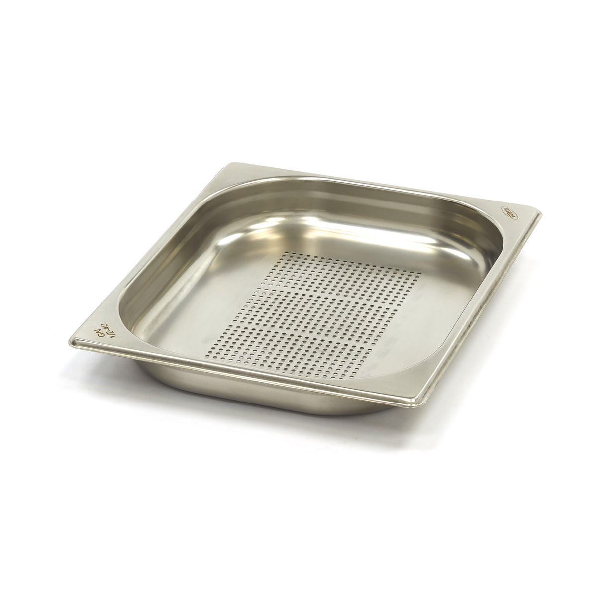 Maxima Gastronorm Container - 1/2 GN - 4cm Deep - Stainless Steel - Perforated - 09367610