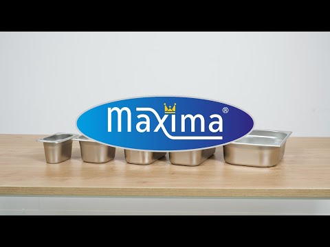 Maxima Gastronorm Lid - 1/6 GN - Stainless Steel - with Recess - 09367775