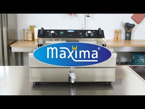 Maxima Deep Fryer - 30L - 1 Basket - with Drain Tap - 09365021