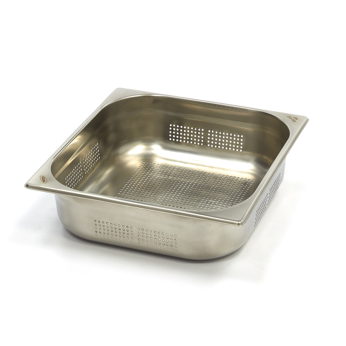 Maxima Gastronorm Container - 2/3 GN - 10cm Deep - Stainless Steel - Perforated - 09367671