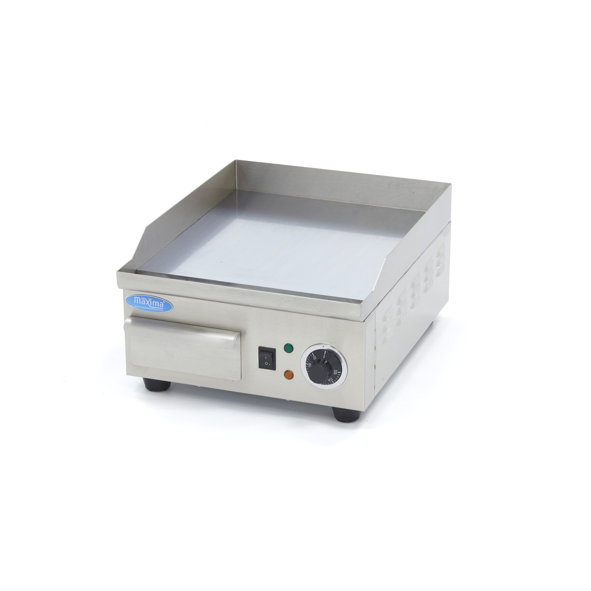 Grillplaat - Glad Chroom - 36 cm - incl. Opvangbak - MAXIMA