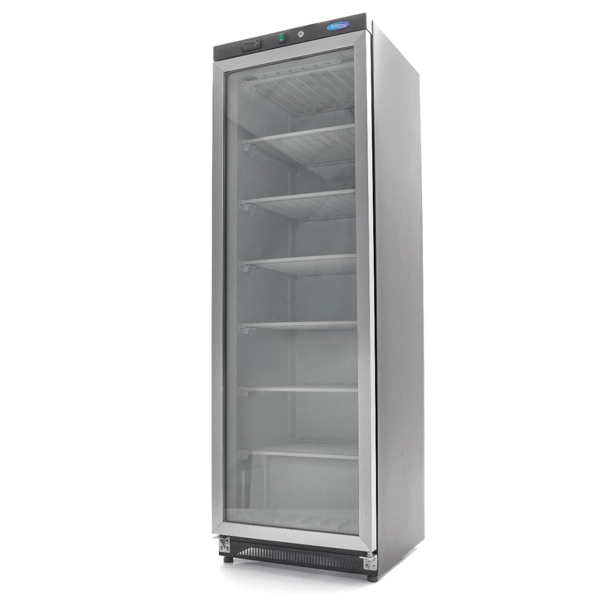 Maxima Freezer - 400L - Black - with Glass Door - 6 Shelves - Fast Freeze Function - 09405021