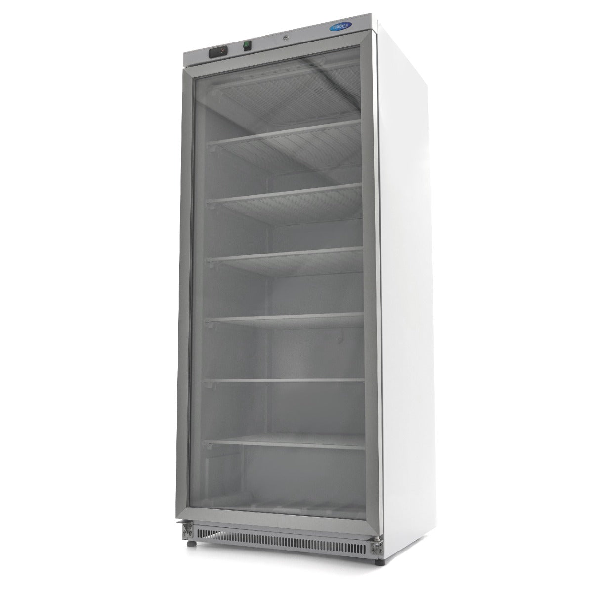 Maxima Freezer - 600L - White - with Glass Door - 6 Shelves - Lockable - 09405031