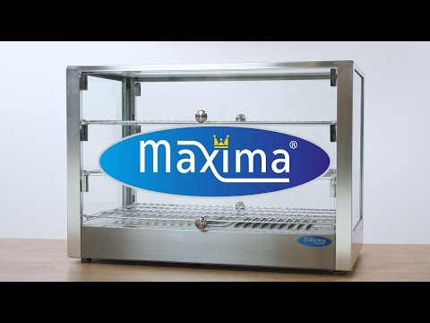 Maxima Heated Food Display - 115L - 70cm - 3 Shelves - 09400788