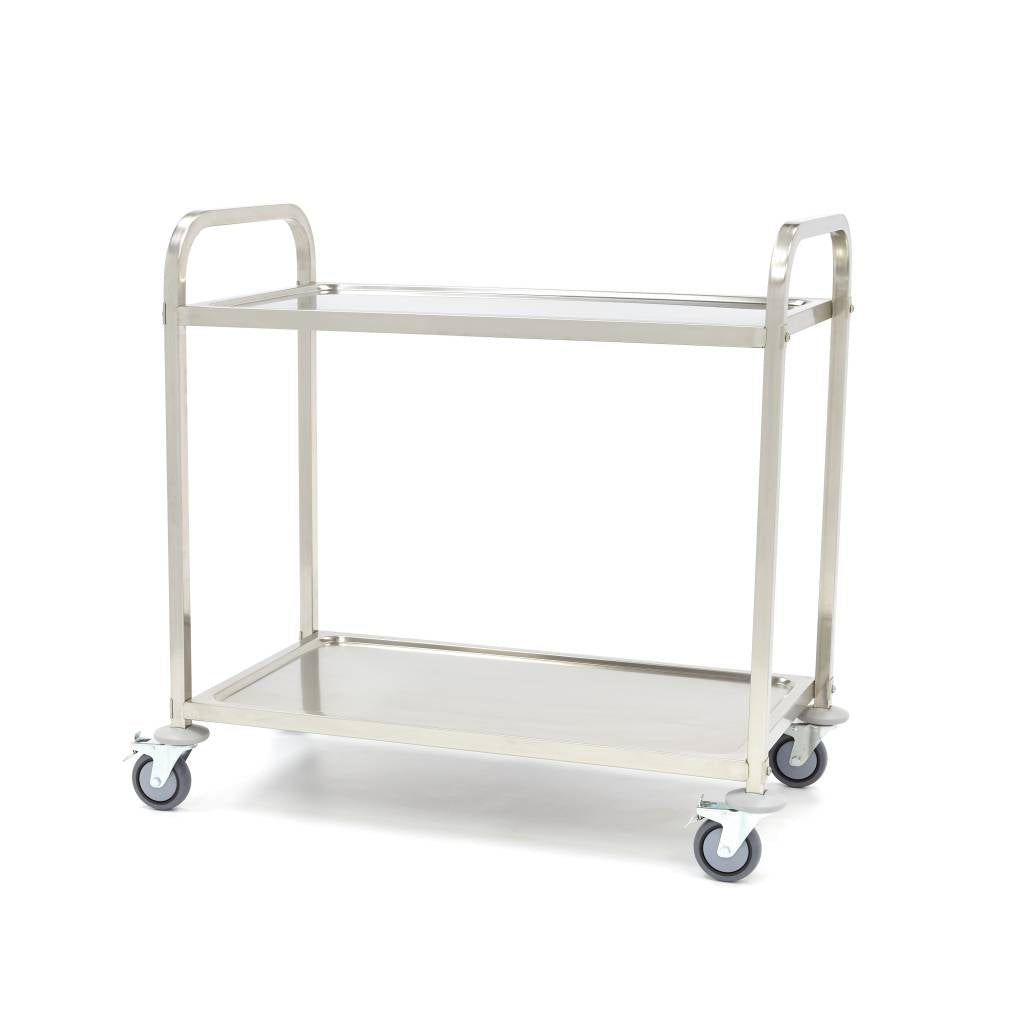 Maxima Stainless Steel Serving Trolley - 2 Shelves - 09300545